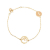 Fendi B Fendi Gold Gold Plated Metal F Is Fendi Crystal Logo Bracelet Italy