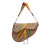 Christian Dior AB Dior Brown Beige Canvas Fabric Diorissimo Rasta Saddle Bag Italy