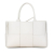 Bottega Veneta B Bottega Veneta White Calf Leather Small Maxi Intrecciato Arco Tote Italy