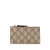 Gucci B Gucci Brown Beige Coated Canvas Fabric GG Supreme Coin Case Italy