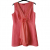 Derhy Magnificent sleeveless summer tunic in linen and silk in coral color