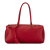 Prada B Prada Red Calf Leather Vitello Daino Boston Bag Italy