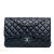 Chanel AB Chanel Blue Navy Lambskin Leather Leather Jumbo Classic Lambskin Double Flap France