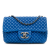 Chanel AB Chanel Blue Lambskin Leather Leather Mini Microquilted Lambskin Studded CC Flap France