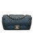 Chanel AB Chanel Blue Navy Calf Leather CC Quilted skin Ombre Flap Italy