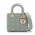 Christian Dior Lady Dior Small My ABCDior Cannage Lambskin Leather 2-Ways Tote Bag Grey