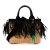 Prada AB Prada Brown Beige Rattan Natural Material Canapa Trimmed Feather Midollino Satchel Italy