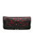 Alexander McQueen AB Alexander McQueen Black with Red Calf Leather Tulips Print Fold Clutch Italy