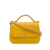 Chanel Yellow Mustard Lambskin Leather Leather Quilted Lambskin Chain Infinity Top Handle Flap Italy