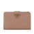 Prada B Prada Brown Beige Saffiano Leather Compact Wallet Italy