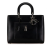 Christian Dior AB Dior Black Calf Leather Large skin Lady Dior Pocket Tote Italy