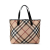 Burberry B Burberry Brown Beige Coated Canvas Fabric Supernova Check Tote China