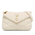 Saint Laurent AB Saint Laurent White Tweed Fabric Medium Boucle Loulou Puffer Shoulder Bag Italy