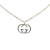 Gucci B Gucci Silver SV925 / Sterling Silver Metal Sterling Silver Interlocking G Pendant Necklace Italy