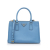 Prada B Prada Blue Calf Leather Medium Saffiano Lux Galleria Double Zip Tote Italy