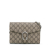 Gucci B Gucci Brown Beige Coated Canvas Fabric GG Supreme Dionysus Chain Wallet Italy