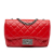 Chanel B Chanel Red Calf Leather CC Crinkled skin Chain Flap Italy