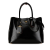 Prada B Prada Black Saffiano Leather Medium Vernice Double Satchel Italy