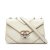 Chanel B Chanel White Calf Leather Caviar Macro Chevron Flap Italy