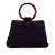 Chanel B Chanel Purple Violet Suede Leather CC Tortoise Top Handle Handbag Italy