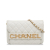 Chanel B Chanel White Lambskin Leather Leather Enchained Wallet on Chain Italy