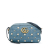 Gucci AB Gucci Blue Denim Denim Fabric Small GG Marmont Pearl Studded Crossbody Bag Italy