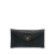 Prada AB Prada Black Calf Leather Vitello Grain Envelope Wallet Italy