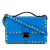 Valentino AB Valentino Blue Calf Leather Rockstud Flap Satchel Italy