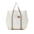 Chloé B Chloé White Ivory Straw Natural Material and Canvas Tote Bag Italy