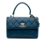 Chanel B Chanel Blue Navy Lambskin Leather Leather Small Lambskin Trendy CC Flap Italy