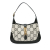 Gucci B Gucci White with Black Calf Leather Small GG Print Jackie 1961 Italy