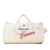 Prada B Prada White Canvas Fabric Canapa Logo Cancun Travel Bag Italy