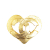 Chanel B Chanel Gold Gold Plated Metal CC Heart Brooch France