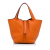 Hermès AB Hermès Orange Calf Leather Clemence Picotin 18 France