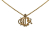 Christian Dior B Dior Gold Gold Plated Metal Logo Pendant Necklace Italy