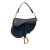 Christian Dior AB Dior Blue Navy Calf Leather Mini Saddle Bag Italy