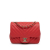 Chanel AB Chanel Red Lambskin Leather Leather Mini Square Classic Chevron Lambskin Flap Italy