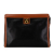 Celine B Celine Black with Brown Calf Leather Clutch Italy