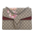 Gucci B Gucci Brown Beige Coated Canvas Fabric Medium GG Supreme Blooms Dionysus Shoulder Bag Italy