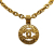 Chanel B Chanel Gold Gold Plated Metal CC Round Pendant Necklace France