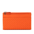 Bottega Veneta AB Bottega Veneta Orange Calf Leather Intrecciato Bi-fold Wallet Italy