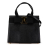 Salvatore Ferragamo B Ferragamo Black Calf Leather Lizard Embossed Vara Bow Satchel Italy