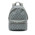 Christian Dior AB Dior Gray Coated Canvas Fabric CD Diamond Rider Zipped Backpack Italy