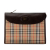 Burberry B Burberry Brown Beige Canvas Fabric Haymarket Check Clutch United Kingdom