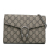 Gucci AB Gucci Brown Beige Coated Canvas Fabric GG Supreme Dionysus Chain Wallet Italy