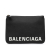 Balenciaga AB Balenciaga Black Calf Leather Ville Logo Pouch Italy