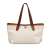 Mulberry B Mulberry White with Brown Canvas Fabric Small Tote Vietnam