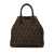 Fendi B Fendi Brown Canvas Fabric Zucca Satchel Italy