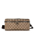 Gucci B Gucci Brown Beige Canvas Fabric GG Waist Pouch Italy