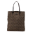 Fendi B Fendi Brown Dark Brown Canvas Fabric Zucchino Tote Italy